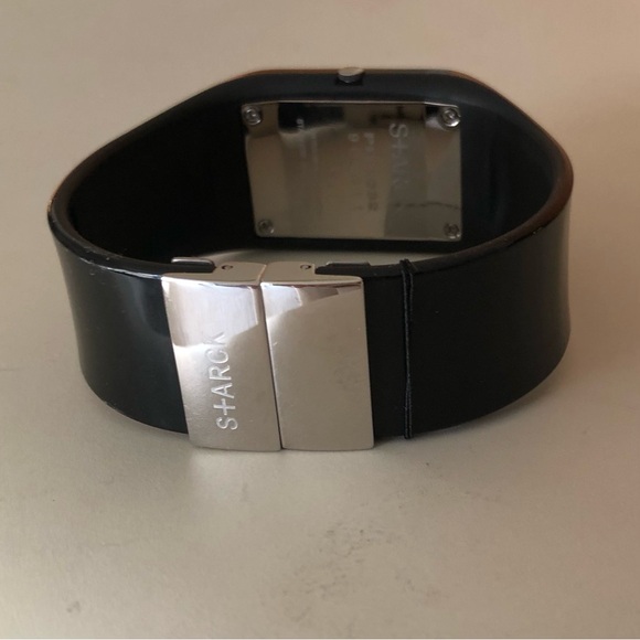 Philippe Starck Fossil BLACK Economique Analog Watch RARE! - Picture 10 of 10